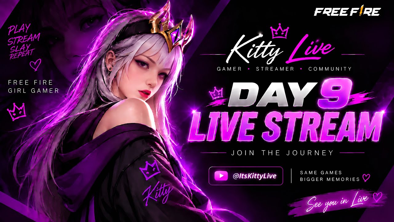 🔴 DAY 9 LIVE! 🔥 Free Fire Rank Push | Kitty Live #shortfeed #short #livestream