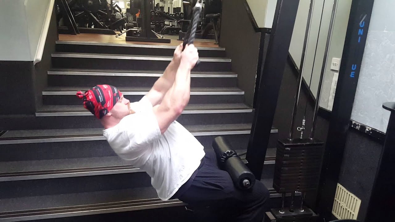 Rope pull down variation 
