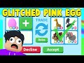 TRADING GLITCHED PINK EGG IN ADOPT ME RICH SERVER (Roblox Trade Proof)