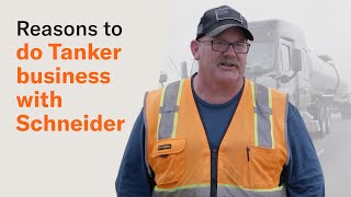 Why do business with Schneider as a tanker owner-operator