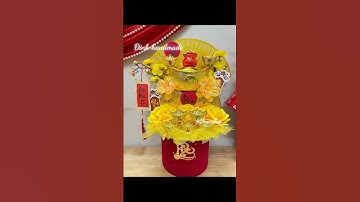 Trang trí tháp bánh tháp nước ngày tết #đỉnhhandmade #diy #handmade #flowers #decor #trangtritet