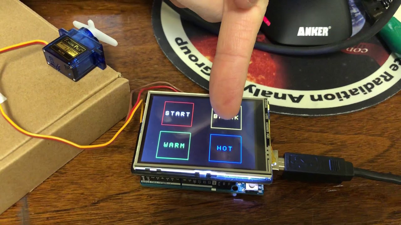 Arduino Touchscreen Choke Controller Prototype - YouTube
