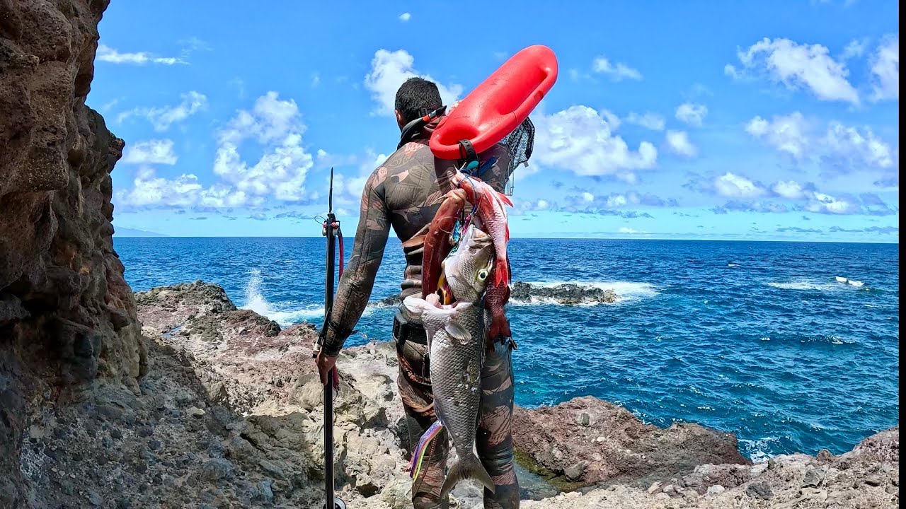 Burly Hawaii spearfishing mission with an incredibly fruitful return -catch & cook-