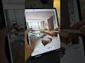 Making living area interior design to show in client.  #ipadpro  #creativetechniques #digitaldrawing