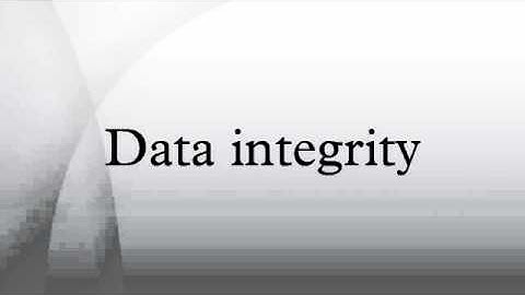 Data integrity