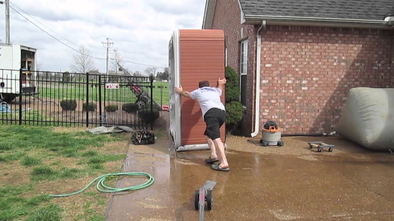 Cal Spa Standup Slider Wedge Through Gate Move The Spa Guy YouTube