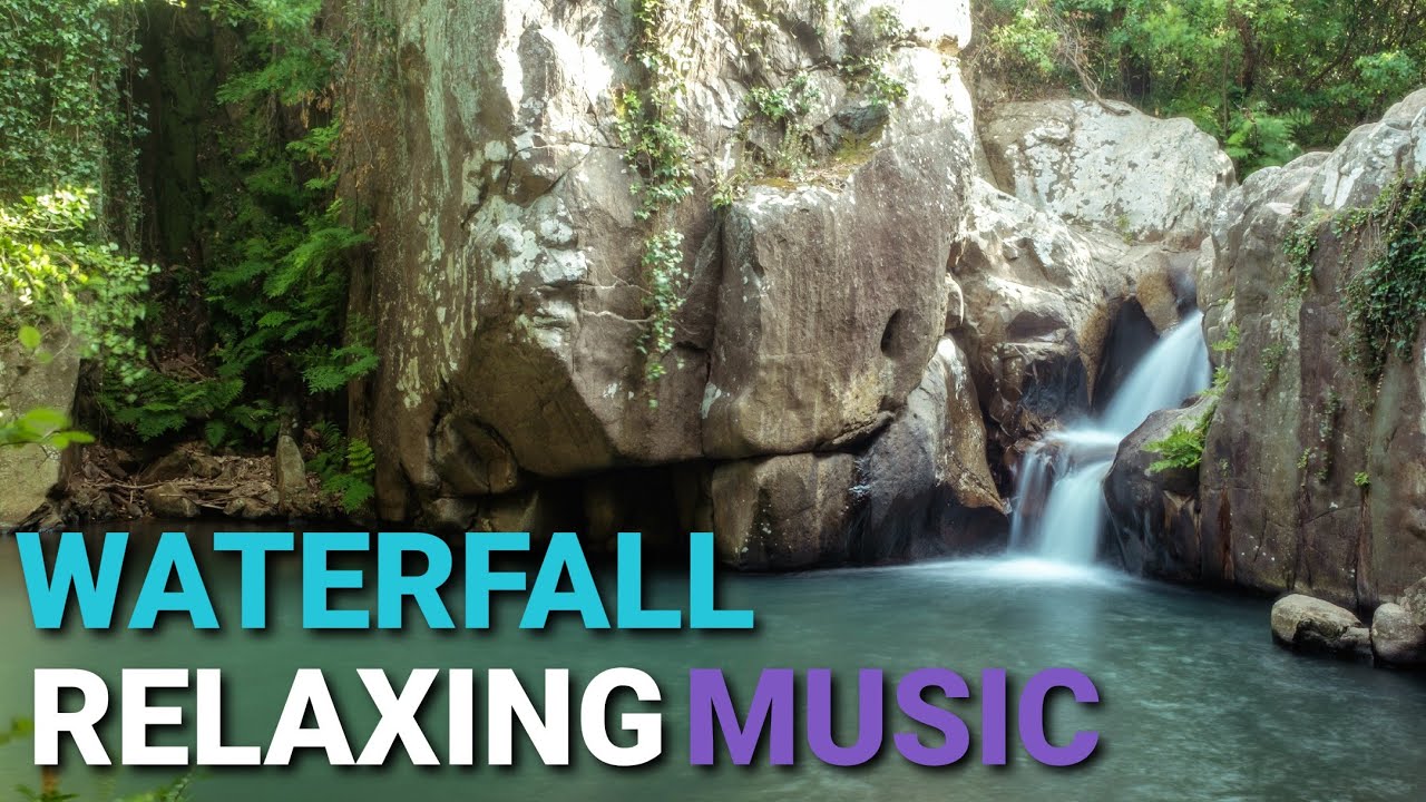 30 Min Relaxing Music || Beautiful Smooth Waterfall || Meditation Song
