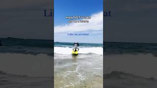 HOW NOT TO TAKE OFF ON THE WAVE #surfcamp #surftips #howtosurf