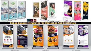 Rollup Banners Design Templates Download For Photoshop And Illustrators |Sheri Sk|