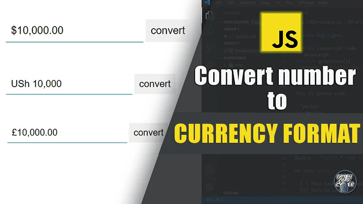 Convert number to currency format using JavaScript