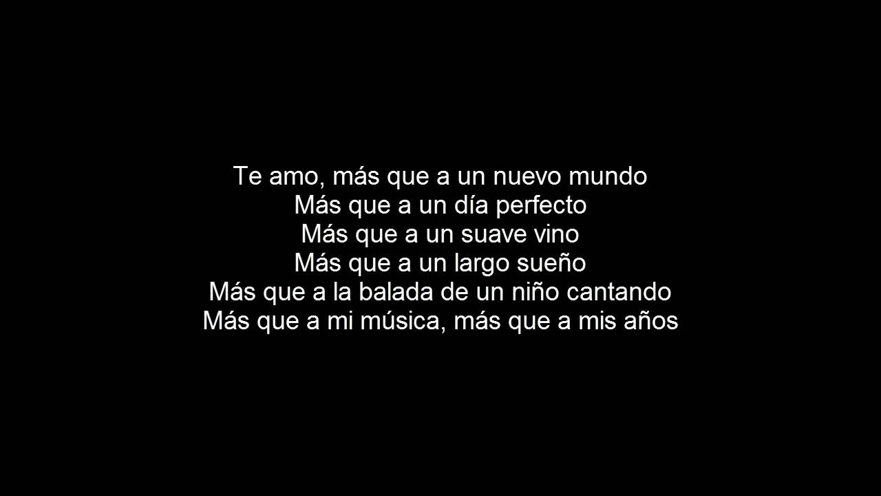 Alexander Acha Te amo Letra YouTube