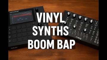 Making a Boom Bap Beat with Synths | Akai MPC One + Vinyl  + Moog Mother-32 #akaimpc #moog