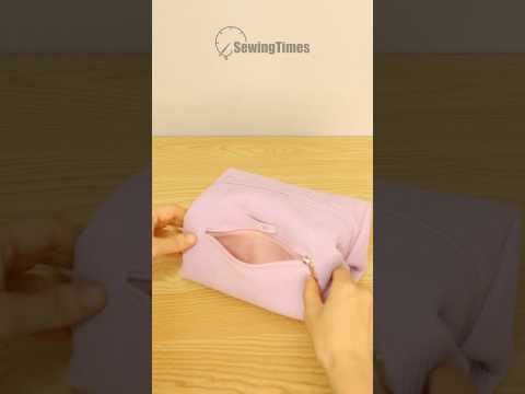 Easy DIY Zipper Pouch With Front Pocket Handle Beginner Friendly Box Pouch 