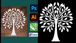 image to vector | image tracing | photoshop |  illustrator |  artcam pro9.0 | for cnc cutting