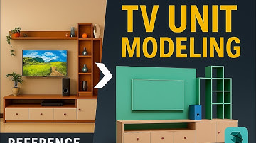 Designer TV Unit 3D Modeling in 3ds Max | Hindi Tutorial