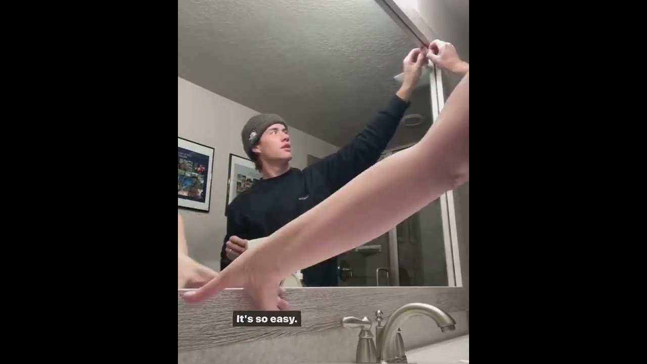 @citygirlmeetsfarmboy shares her MirrorMate frame install wow 🤩 what a transformation!