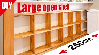 【DIY】I made an open shelf with a width of 260 cm under the kitchen counter／キッチンカウンター下幅260cmのオープンシェルフ