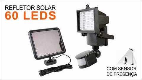 Refletor Solar Led com Sensor de Presença