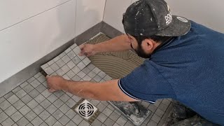 Bathroom flooring from A to Z  Insulation, 30 by 60 ceramic flooring and mosaic floor in the shower