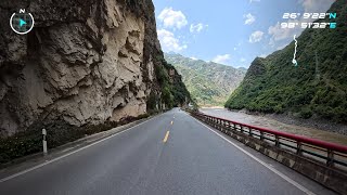 Lushui city to Gongshan County - Nujiang River - Salween River Scenic Drive - 4k HDR