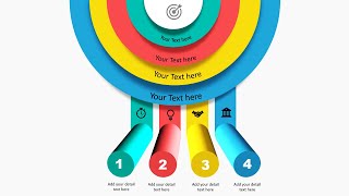 Create 4 Circular Options Infographic Design in PowerPoint