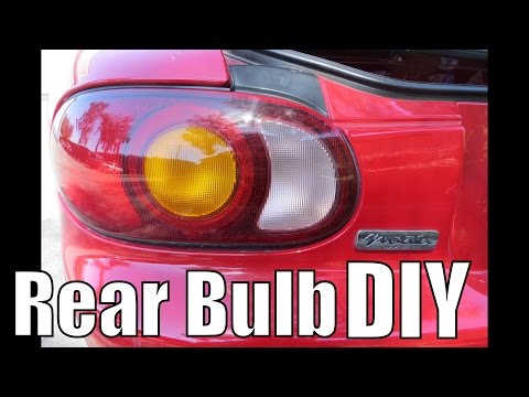 Mazda Miata Tail Light Bulb Replacement DIY - How to replace brake light NB 1999 2000 2001 2002 2003