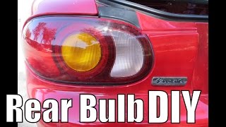 Mazda Miata Tail Light Bulb Replacement DIY - How to replace brake light NB 1999 2000 2001 2002 2003