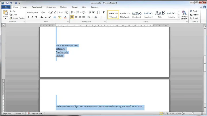 Microsoft Word 2010 - Using Page Breaks