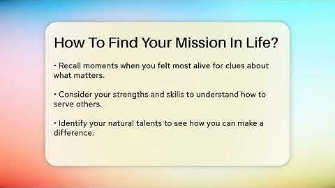 How To Find Your Mission In Life? - The Personal Growth Path