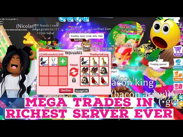 Best Mega Trades 2021 In Richest Adopt Me Trading Servers 