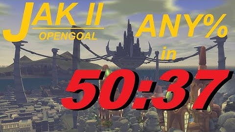 Jak II OpenGOAL Any% Speedrun in 50:37