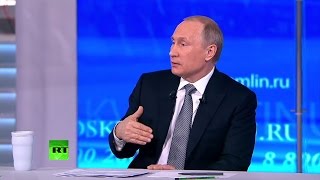 Putin annual Q&A session 2016 (FULL VIDEO)(Russian President Vladimir Putin is holding his annual question-and-answer conference in Moscow. READ MORE; http://on.rt.com/79zc RT LIVE ..., 2016-04-14T15:43:33.000Z)
