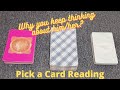 Pick a Card Reading:Why you keep thinking about him/her????