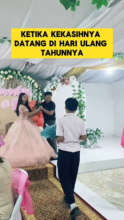 momen haru ketika pacar hadir di acara ulang tahun cewek nya ‼️ #ulangtahun #pacar #romantis #haru