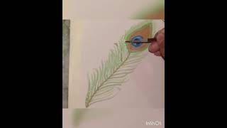 peacock feather canvas painting||feather art||#canvas Painting ||@Mirayagloss