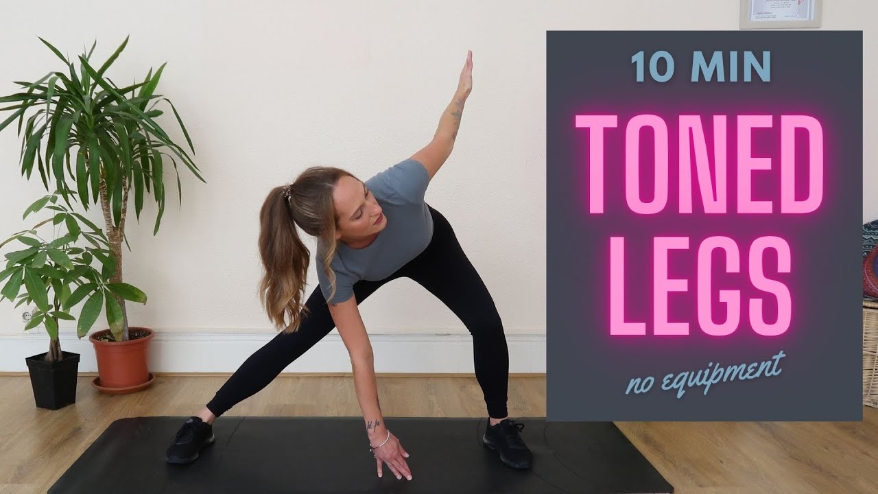 10 MINUTE TONED LEGS WORKOUT || thighs, calves, legs || no equipment ...