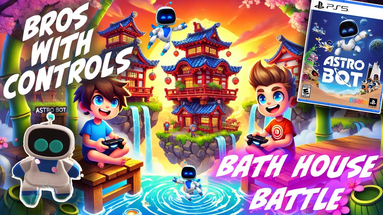 Astro Bot PS5 – Bath House Battle! 🏯 Sponge Power & Cherry Blossoms ...