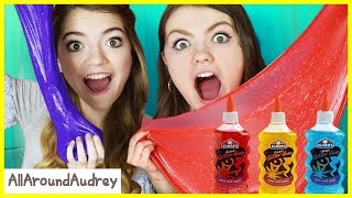 3 Colors of Glue Slime Challenge! / AllAroundAudrey