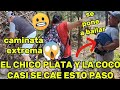 El chico plata y la coco por poco se cae esto paso  caminata extrema