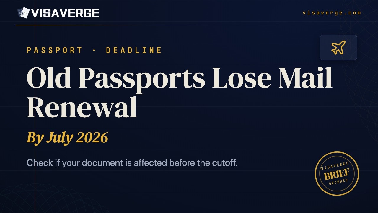 Old Passports Are About to Lose Mail Renewal This July