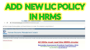 How to add lic in hrms | Add Lic new policy in hrms Kannada @learneasilyhub