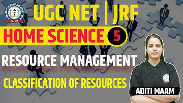CLASSIFICATION OF RESOURCES | LEC 5 | HOME SCIENCE | UGC NET 2023  BY ADITI MAAM