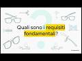 Le Montature da vista : i requisiti