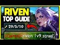 BEST RIVEN 1V9 COMEBACK STRAT PATCH 10.8 - SEASON 10 RIVEN TOP LANE GUIDE