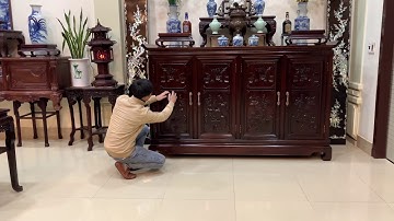 Tủ Thờ Gỗ Gụ Ta Lối Cổ Xưa - Sập Gụ Tue Chè Đẹp - Tràng Kỷ Cổ - Nội Thất Nhà Gỗ Đẹp - Bàn Ghế Đẹp