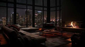 Ultimate Relaxation: 24-Hour Cozy Bedroom with Night Rain and Fireplace Sounds