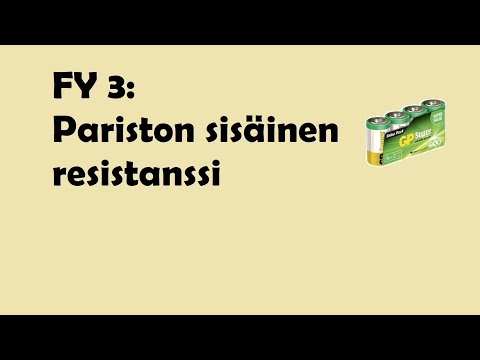 Video: Miksi akun sisäinen vastus kasvaa?