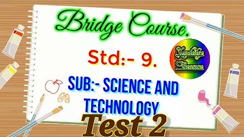 Bridge Course Class 9th Science Test 2 || Setu Abhyas || School Bridge Course