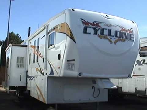 2009 Cyclone 3950 Toy Hauler 5th Wheel 42ft With 3 Slides 2 2009 Cyclone 3950 Toy Hauler 5th Wheel 42ft With 3 Slides 2 Bathrooms