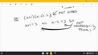 Math 73 5 9 Part 1 of 2 Solving By Factoring